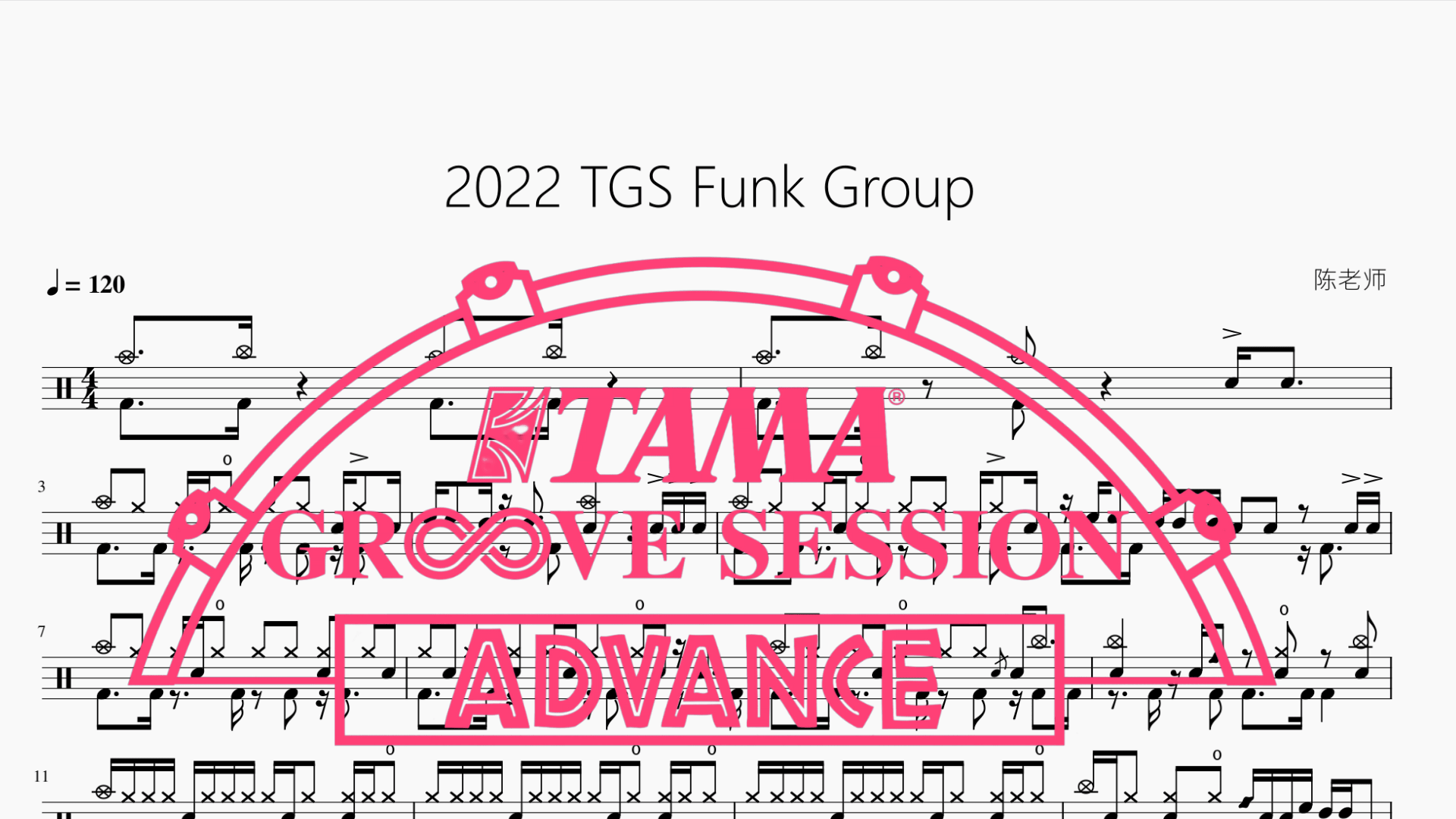 2022 TGS Funk Group - 鼓譜 Drumtabs ドラム楽譜