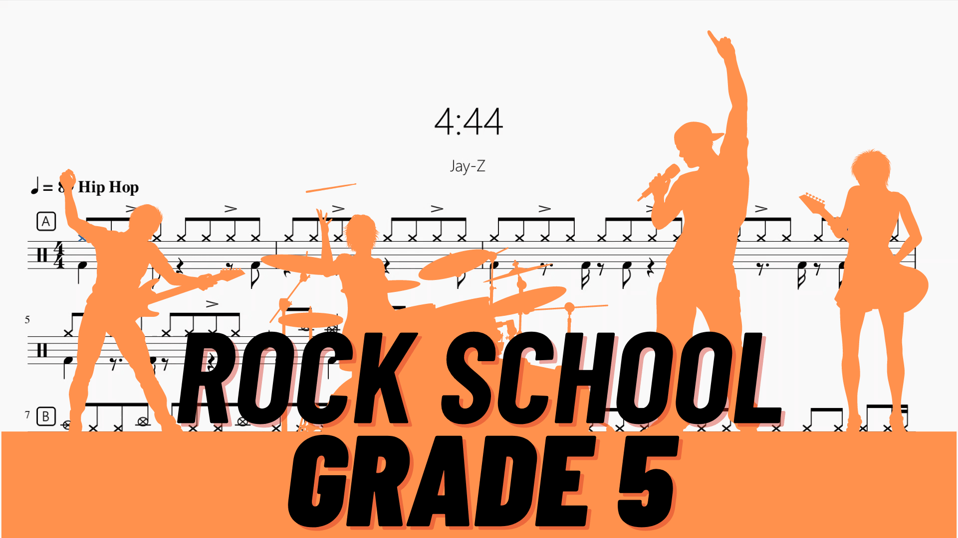4-44【Rock school Lv5】 - 鼓譜 Drumtabs ドラム楽譜