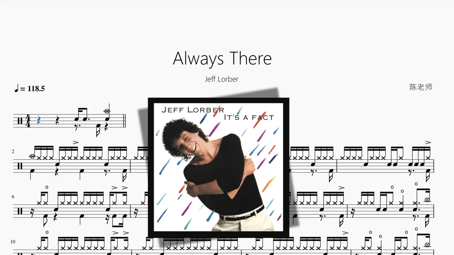 Always There【Jeff Lorber】 - 鼓譜 Drumtabs ドラム楽譜
