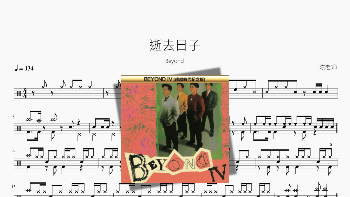 逝去日子【Beyond】 - Good Sheet Music