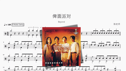 俾面派对【Beyond】 - 鼓譜 Drumtabs ドラム楽譜