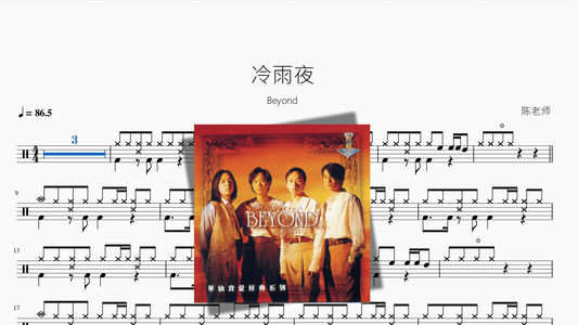 冷雨夜【Beyond】 - 鼓譜 Drumtabs ドラム楽譜