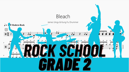 Bleach【Rock school Lv2】 - 鼓譜 Drumtabs ドラム楽譜