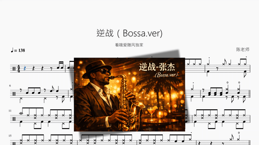 逆战【Bossa ver】 - 鼓譜 Drumtabs ドラム楽譜