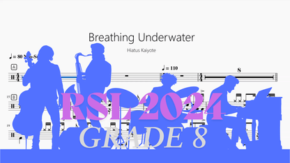Breathing Underwater【Rock school Lv8】 - 鼓譜 Drumtabs ドラム楽譜