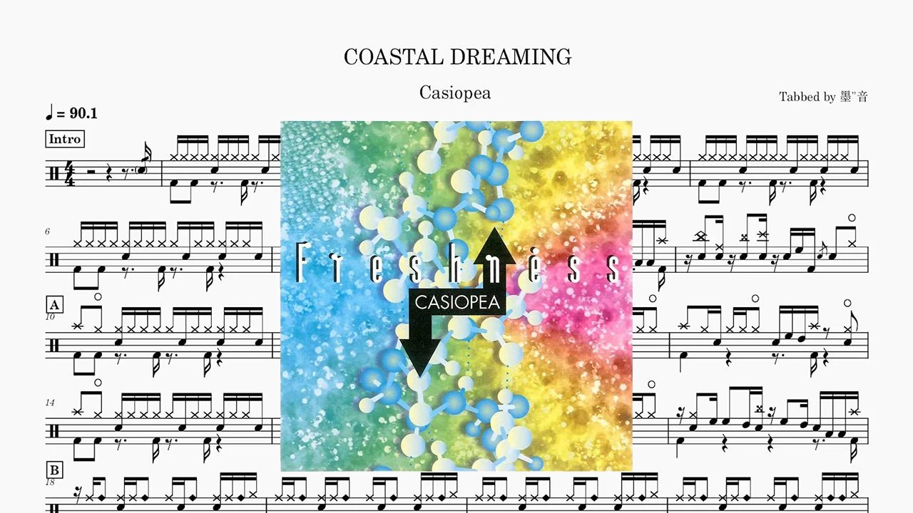 Casiopea - COASTAL DREAMING - 鼓譜 Drumtabs ドラム楽譜