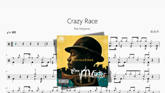 Crazy Race【Roy Hargrove】 - 鼓譜 Drumtabs ドラム楽譜