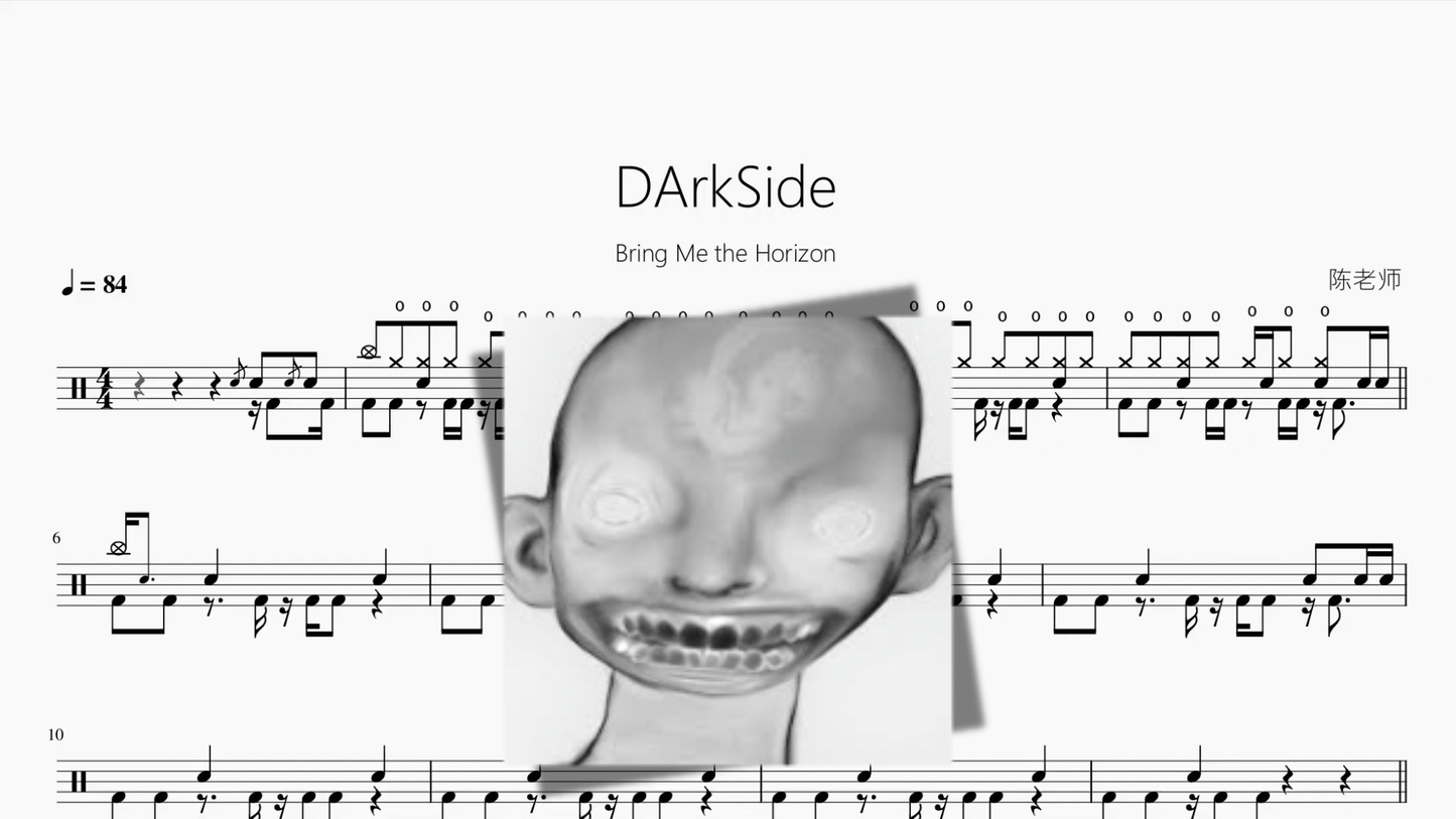 DArkSide【Bring Me the Horizon】 - 鼓譜 Drumtabs ドラム楽譜