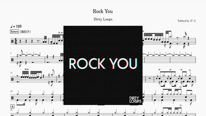 Dirty Loops - Rock You - 鼓譜 Drumtabs ドラム楽譜