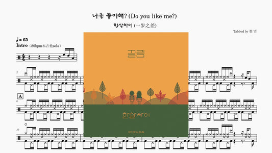 한살차이 (一岁之差) - 나를 좋아해(Do you like me?) - 鼓譜 Drumtabs ドラム楽譜