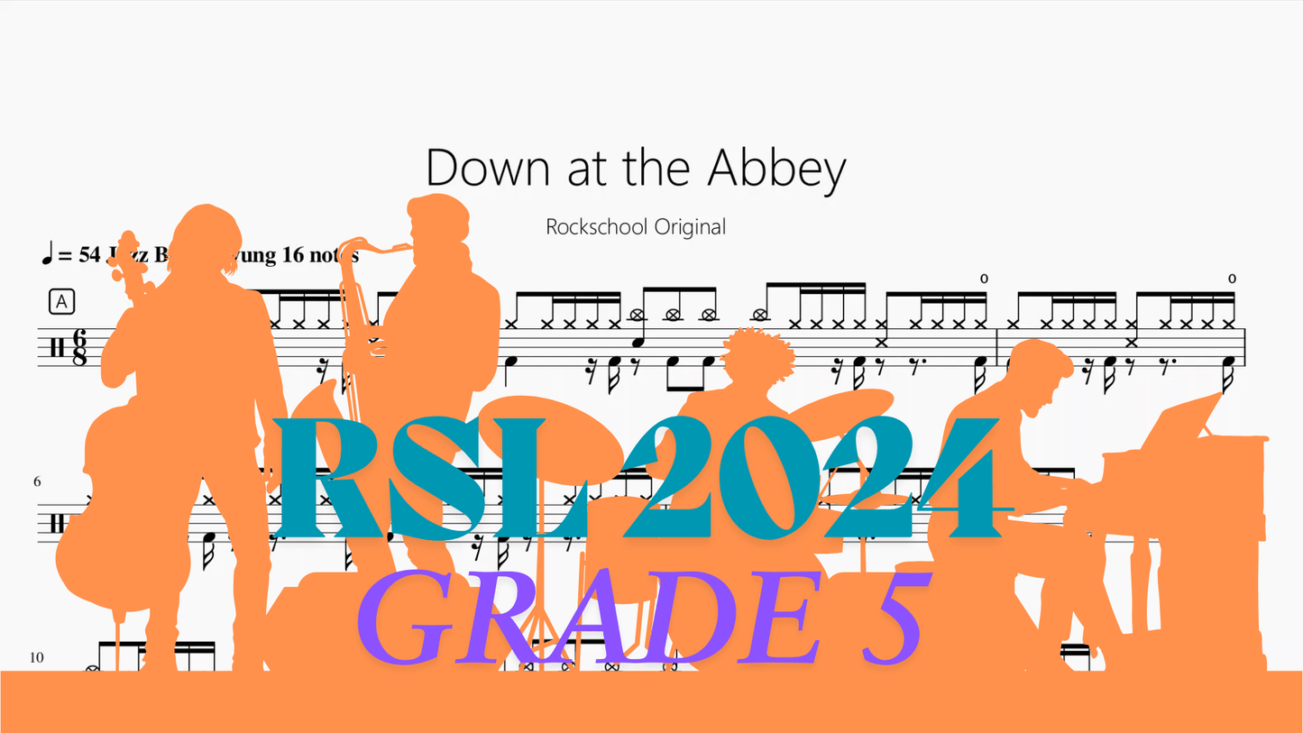 Down at the Abbey【Rock school Lv5】 - 鼓譜 Drumtabs ドラム楽譜