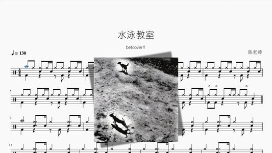 水泳教室【betcover!!】 Drum Sheet Music