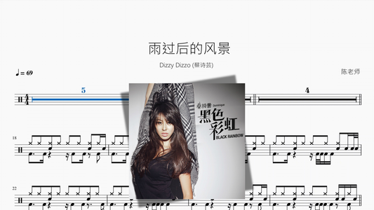 雨过后的风景【Dizzy Dizzo (蔡诗芸)】 Drum Sheet Music