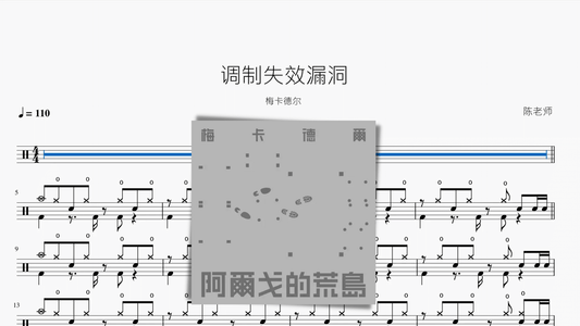 调制失效漏洞【梅卡德尔】 - 鼓譜 Drumtabs ドラム楽譜