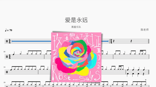 爱是永远【黑屋乐队】 — partitura de batería Drumtabs