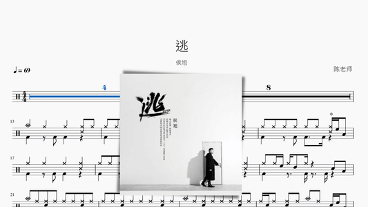 逃 侯旭 - 鼓譜 Drumtabs ドラム楽譜