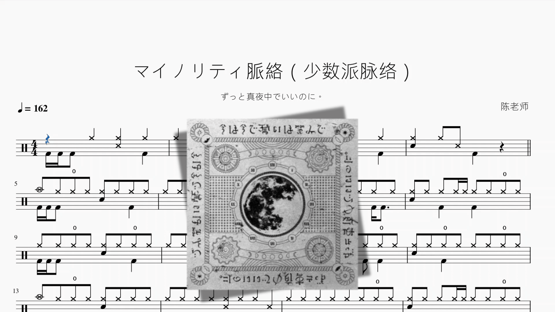 マイノリティ脈絡（少数派脉络）【ずっと真夜中でいいのに。】 - 鼓譜 Drumtabs ドラム楽譜