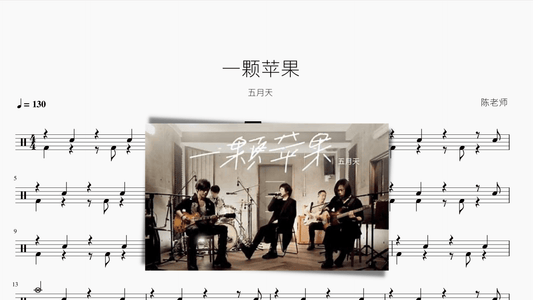 一颗苹果 五月天 - 鼓譜 Drumtabs ドラム楽譜