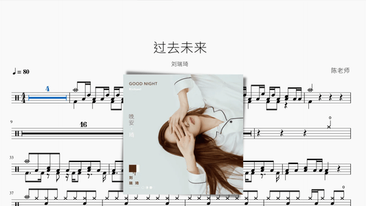 过去未来 刘瑞琦 - 鼓譜 Drumtabs ドラム楽譜