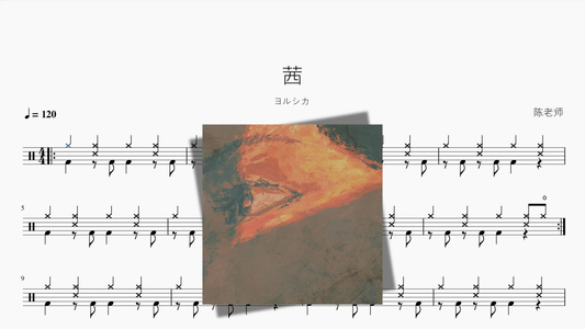 茜【ヨルシカ】 - 鼓譜 Drumtabs ドラム楽譜