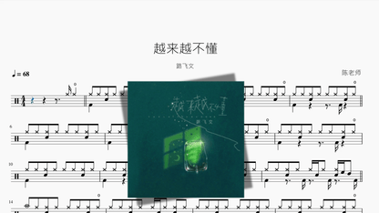 越来越不懂【路飞文】 - 鼓譜 Drumtabs ドラム楽譜