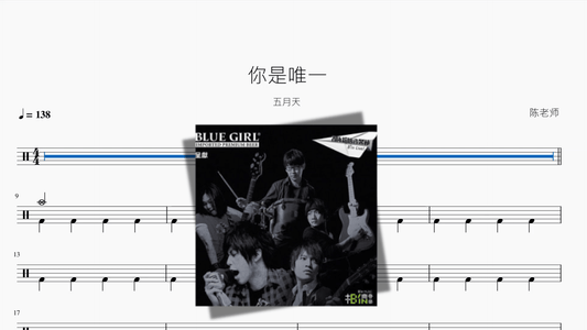 你是唯一【五月天】 - 鼓譜 Drumtabs ドラム楽譜