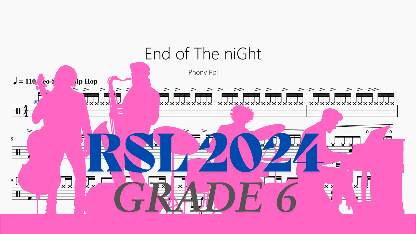 End of The niGht【Rock school Lv6】 - 鼓譜 Drumtabs ドラム楽譜