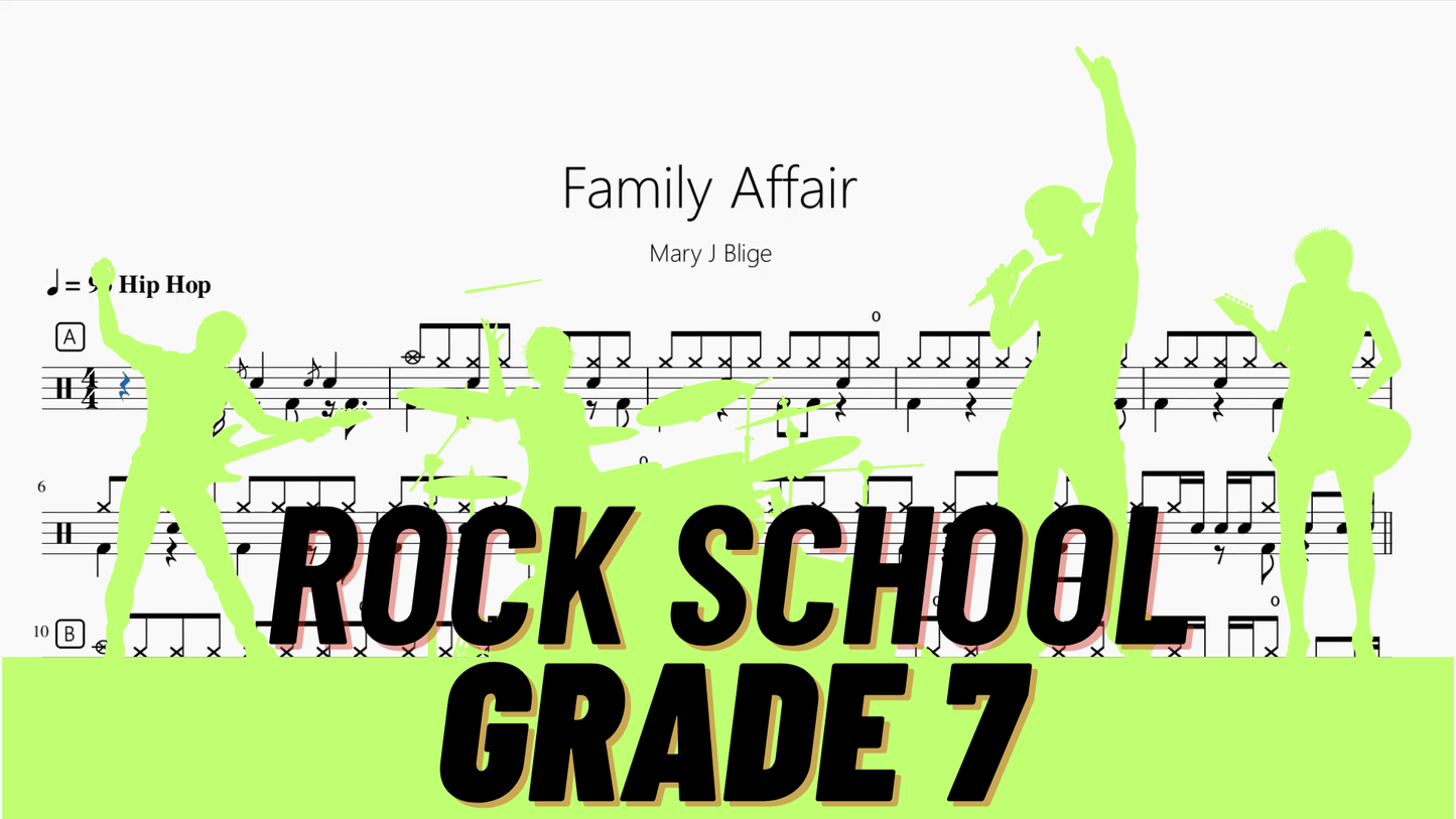 Family Affair【Rock school Lv7】 - 鼓譜 Drumtabs ドラム楽譜
