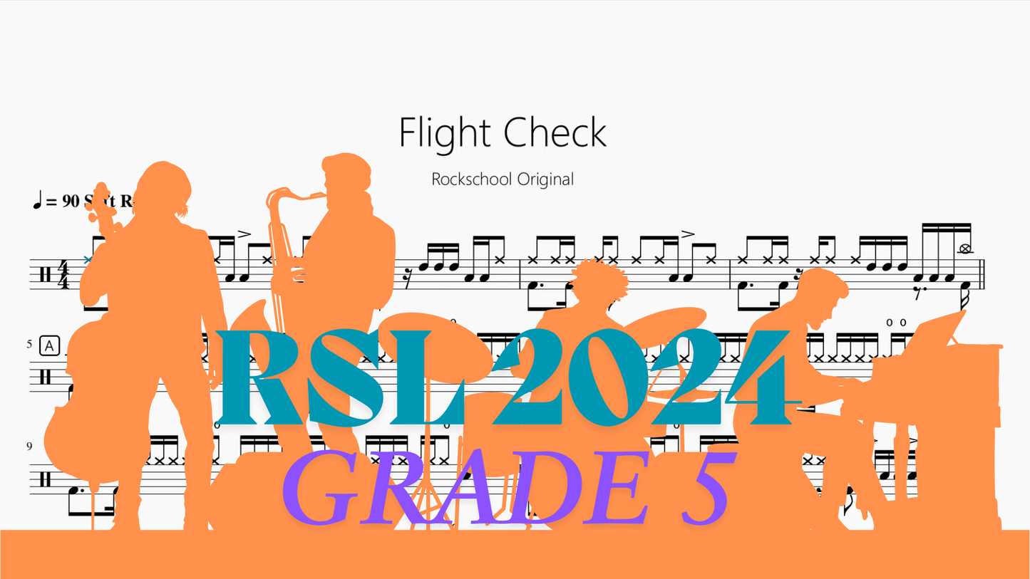 Flight Check【Rock school Lv5】 - 鼓譜 Drumtabs ドラム楽譜