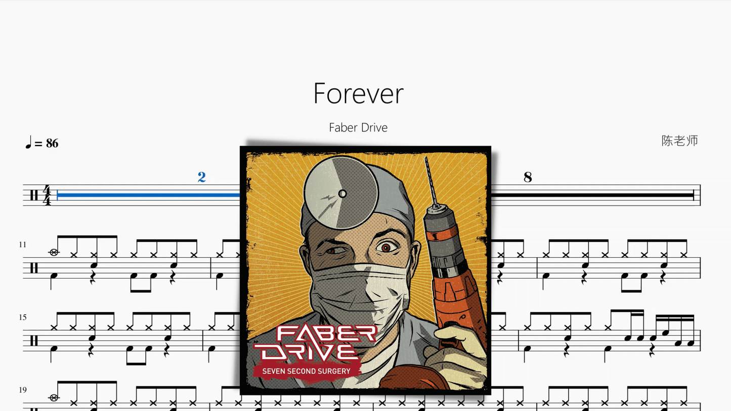 Forever【Faber Drive】 - 鼓譜 Drumtabs ドラム楽譜