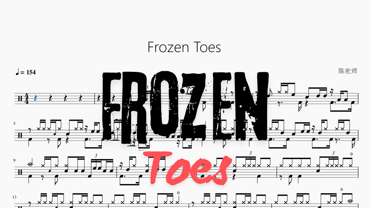 Frozen Toes Gospel Chops drum sheet music cover