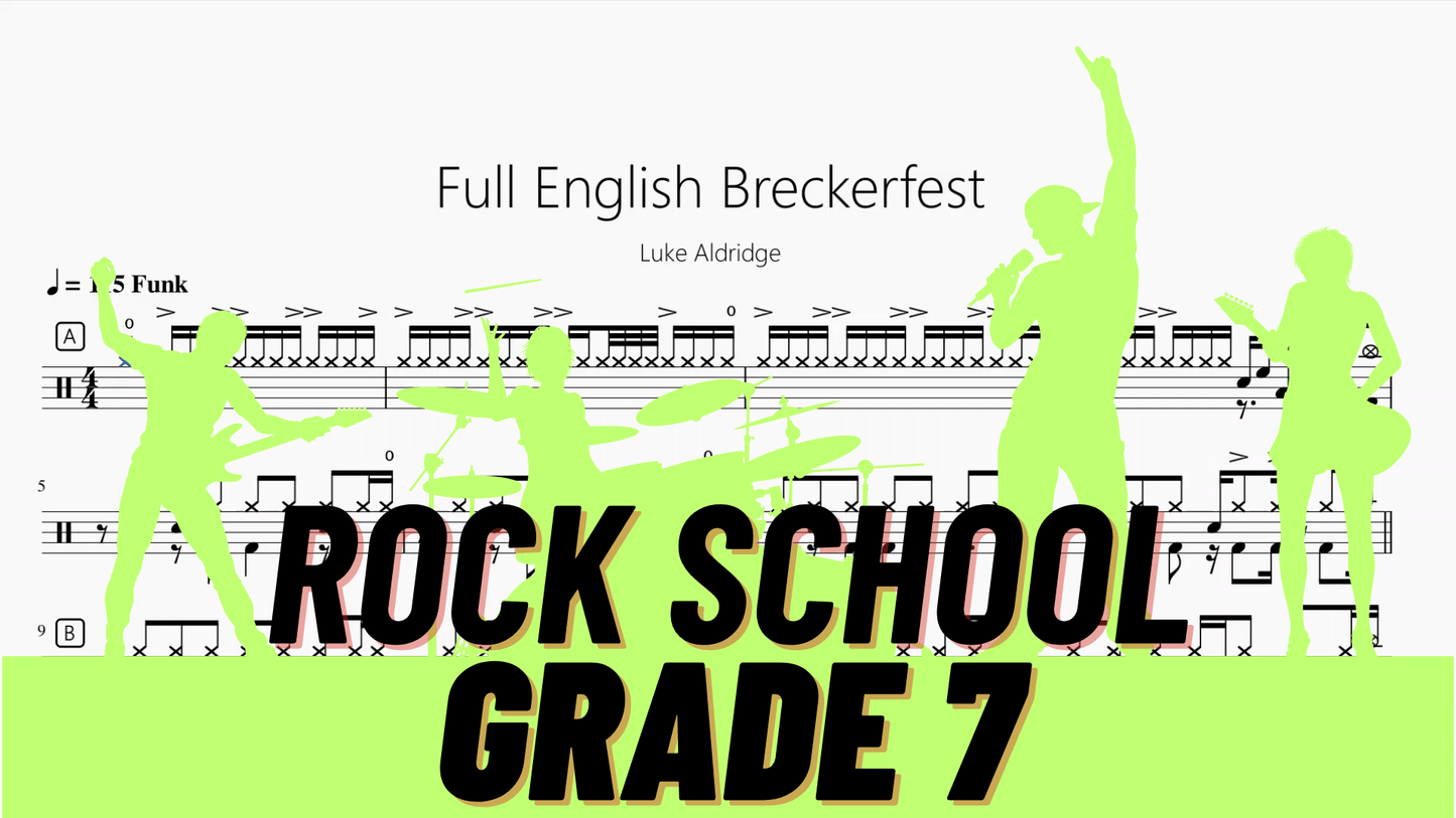 Full English Breckerfest【Rock school Lv7】 - 鼓譜 Drumtabs ドラム楽譜
