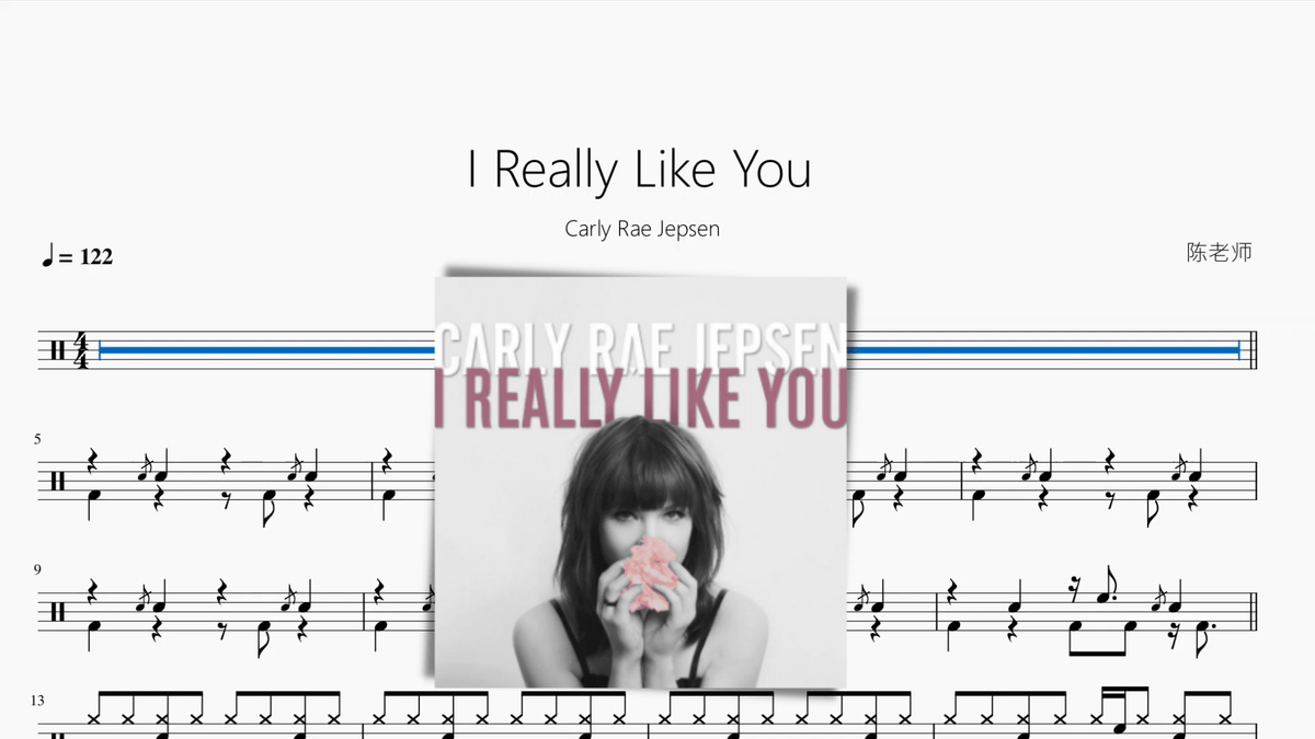 I Really Like You【Carly Rae Jepsen】 - 鼓譜 Drumtabs ドラム楽譜