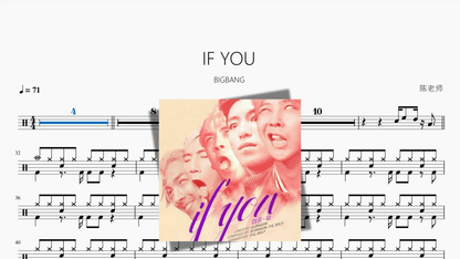 IF YOU【BIGBANG】 - 鼓譜 Drumtabs ドラム楽譜