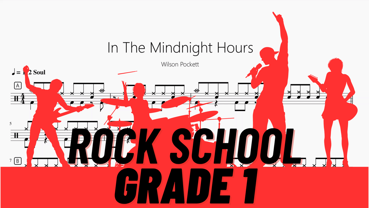 In The Mindnight Hours【Rock school Lv1】 - 鼓譜 Drumtabs ドラム楽譜