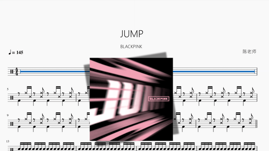 JUMP【BLACKPINK】 — partitura de batería Drumtabs