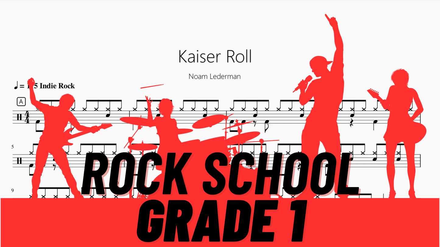 Kaiser Roll【Rock school Lv1】 - 鼓譜 Drumtabs ドラム楽譜