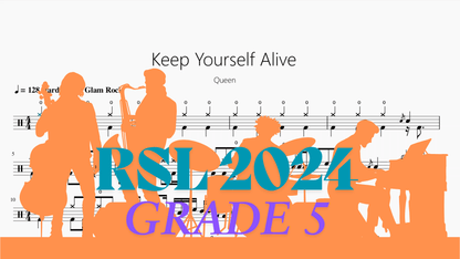 Keep Yourself Alive【Rock school Lv5】 - 鼓譜 Drumtabs ドラム楽譜