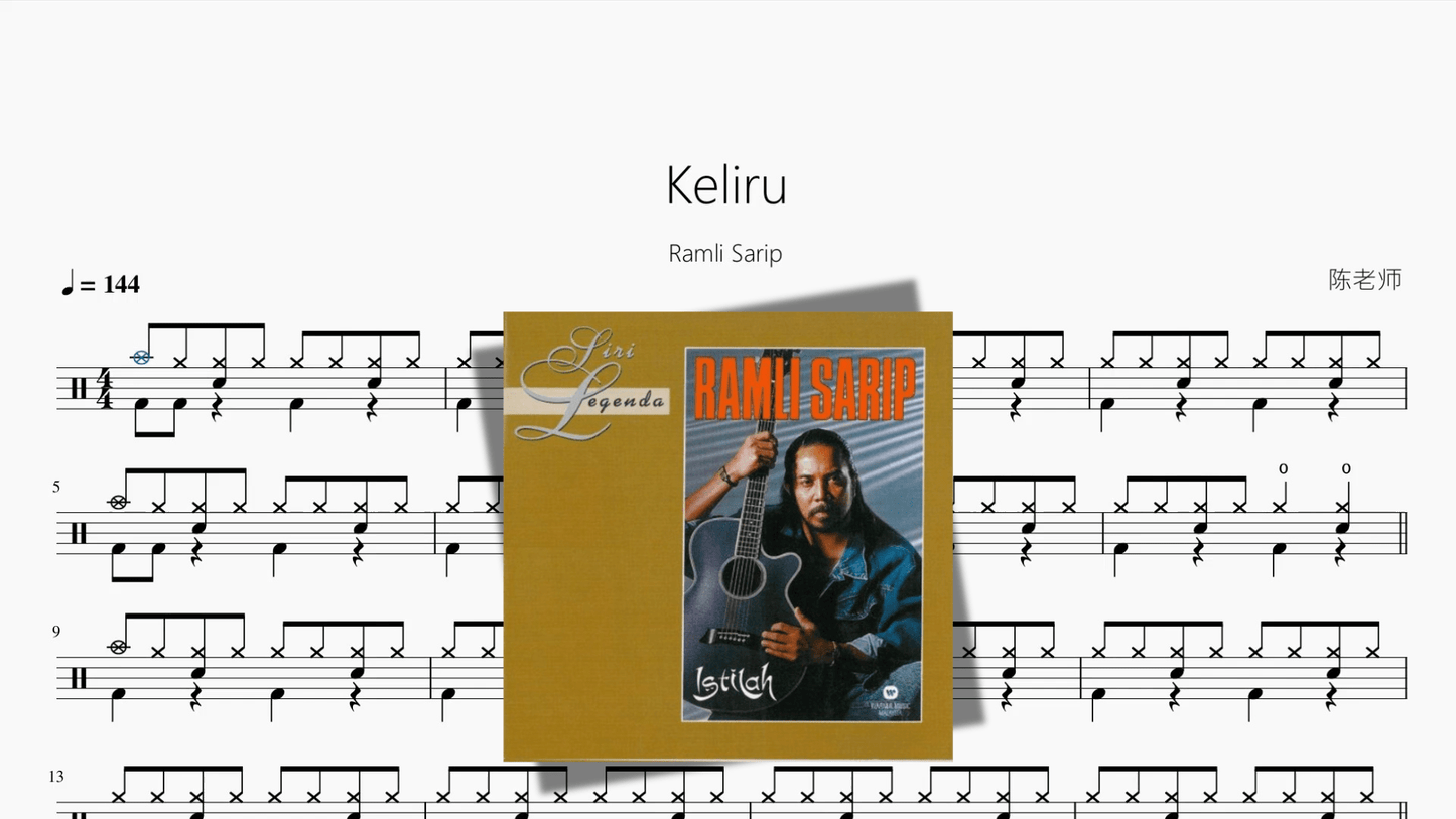 Keliru【Ramli Sarip】 - 鼓譜 Drumtabs ドラム楽譜