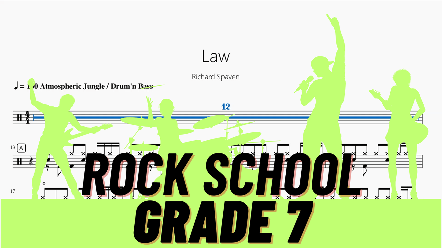 Law【Rock school Lv7】 - 鼓譜 Drumtabs ドラム楽譜