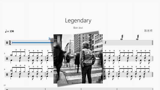 Legendary【Bon Jovi】 - 鼓譜 Drumtabs ドラム楽譜