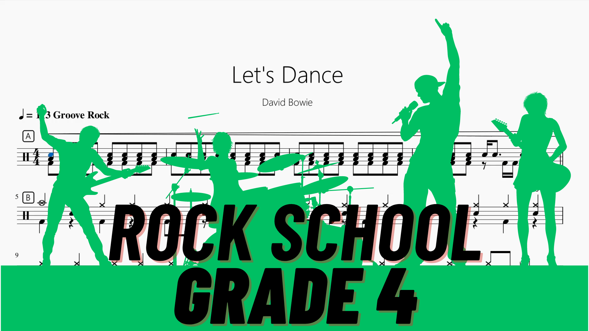 Let's Dance【Rock school Lv4】 - 鼓譜 Drumtabs ドラム楽譜