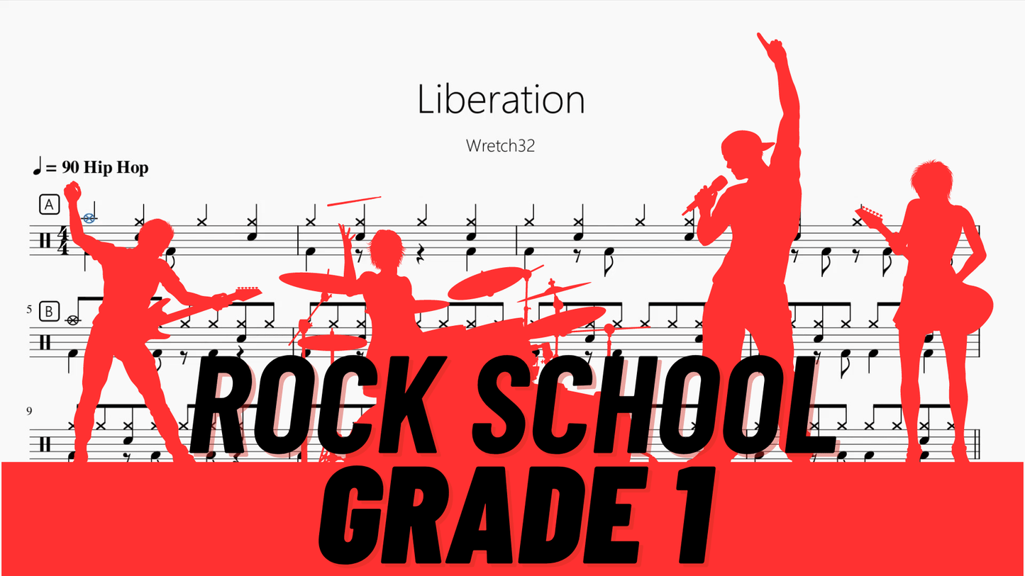 Liberation【Rock school Lv1】 - 鼓譜 Drumtabs ドラム楽譜