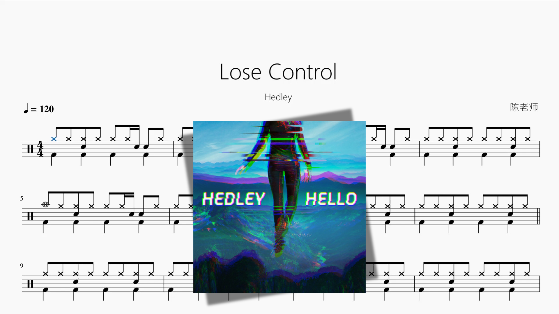 Lose Control 【Hedley】 - 鼓譜 Drumtabs ドラム楽譜
