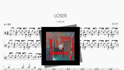LOSER【米津玄師】 - 鼓譜 Drumtabs ドラム楽譜