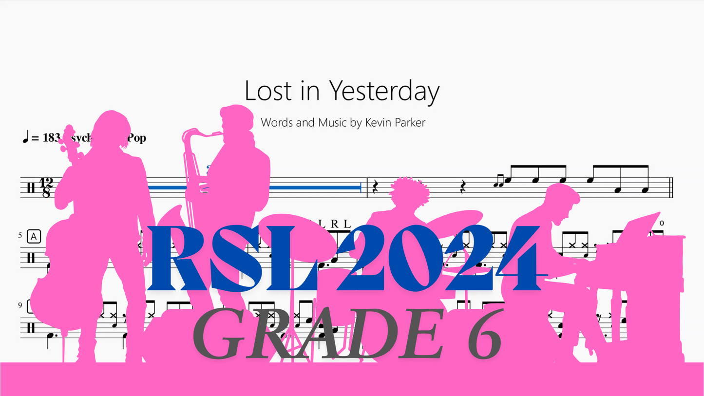 Lost in Yesterday【Rock school Lv6】 - 鼓譜 Drumtabs ドラム楽譜