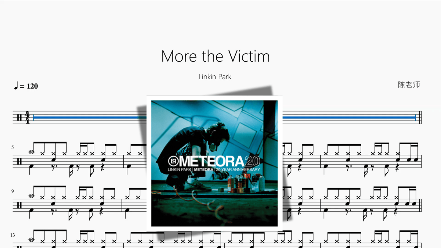 More the Victim【Linkin Park】 - 鼓譜 Drumtabs ドラム楽譜