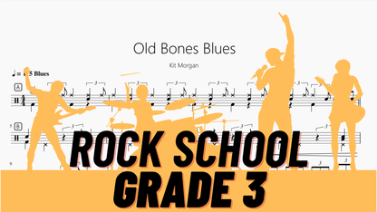 Old Bones Blues【Rock school Lv3】 - 鼓譜 Drumtabs ドラム楽譜