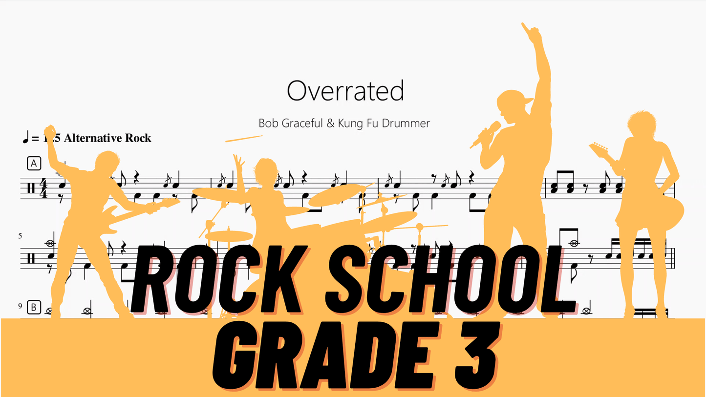 Overrated【Rock school Lv3】 - 鼓譜 Drumtabs ドラム楽譜