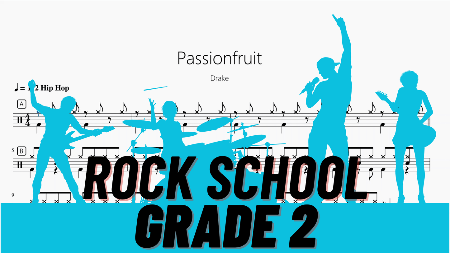 Passionfruit【Rock school Lv2】 - 鼓譜 Drumtabs ドラム楽譜